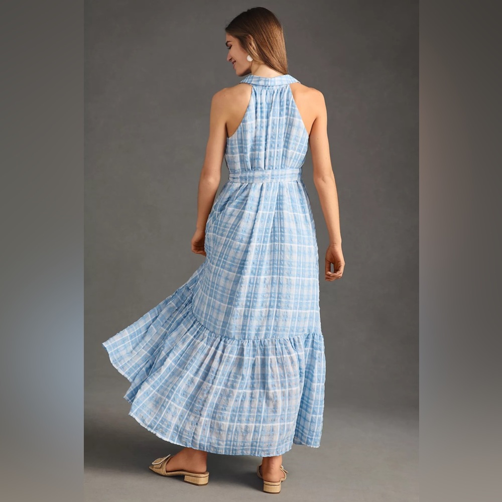 Sleeveless Buttondown Maxi Shirt Dress - Picture 2 of 10